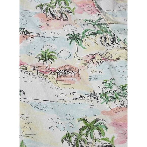 Talbots Beach Scene Pants Women's Size  8 White High-Rise Cropped Leg Jegging - Picture 9 of 13